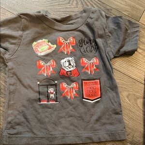 Kids Gray Georgia bulldogs Graphic T-Shirt